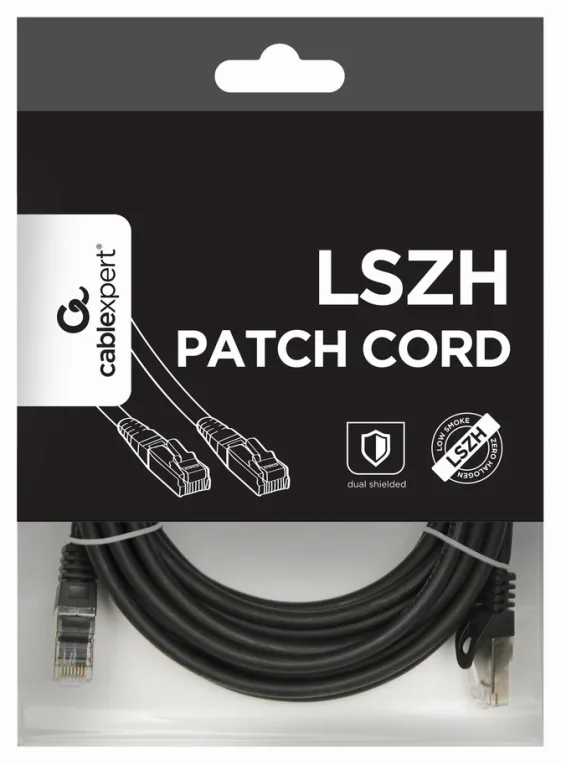 Gembird PP6A-LSZHCU-BK-5M cable de red Negro Cat6a S/FTP (S-STP)
