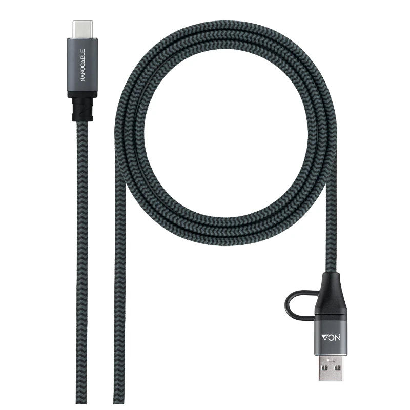 Nanocable Cable USB3.2 100W USB-C+A-USB-C 1,5 M