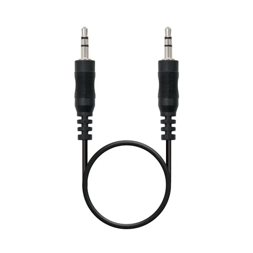 Cable Estéreo Nanocable 10.24.0100/ Jack 3.5 Macho - Jack 3.5 Macho/ 30cm/ Negro