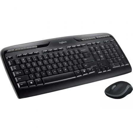 Teclado + mouse logitech mk330 wireless inalambrico usb 2.0 negro 2.4ghz
