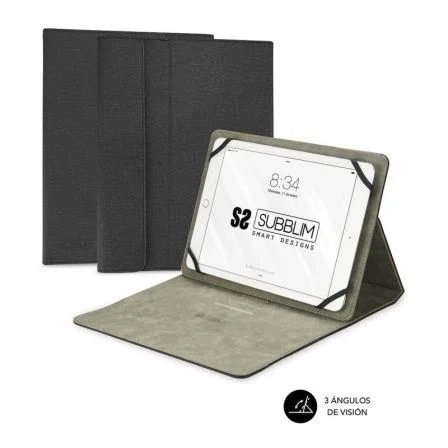 Funda subblim clever stand para tablet case 10.1 pulgadas negro