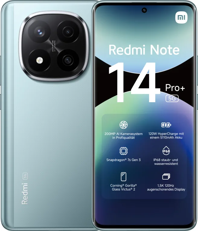 Xiaomi Redmi Note 14 Pro+ 5G 16,9 cm (6.67") SIM doble USB Tipo C 8 GB 256 GB 5110 mAh Azul