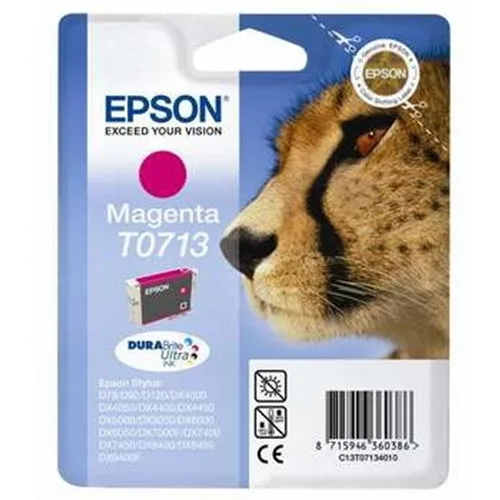 Cartucho tinta epson c13t07134012 magenta 7ml stylus d78 - 92 - 120 - dx40x0 - 44x0 - 50x0 - 60x0 - 74x0 - 84x0 - 7000f - guepardo