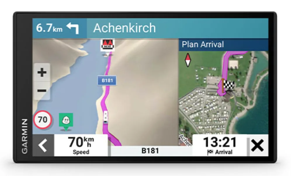 Garmin camper 795 - eu - navegador gps para caravana con pantalla brillante de 7'' - información de tráfico en tiempo real - voz y asistencia al conductor - color negro