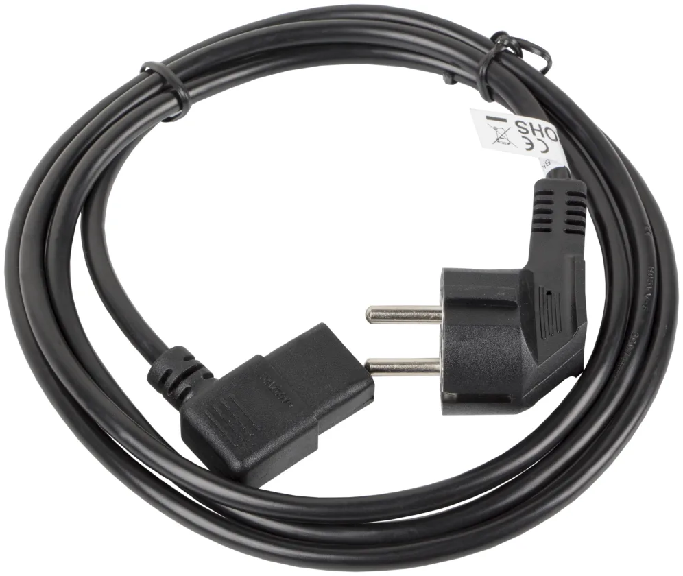 Lanberg CA-C13C-12CC-0030-BK cable de transmisión Negro 3 m CEE7/7 IEC 320