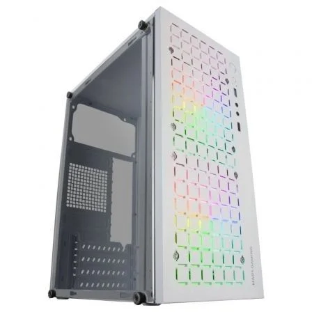 Caja ordenador mars gaming mccore matx frgb cristal templado blanco