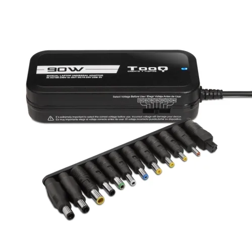 Cargador portatil universal tooq tqlc - 90bs02m 90w 1 x usb 12c negro