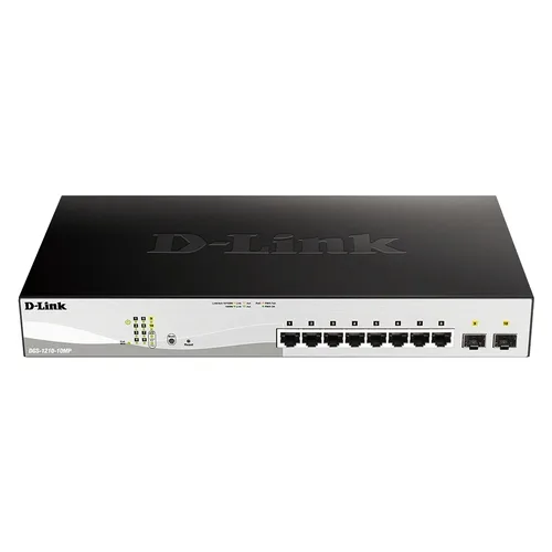 Switch Gestionable D-Link DGS-1210-10MP 10 Puertos/ RJ-45 10/100/1000/ PoE/ SFP