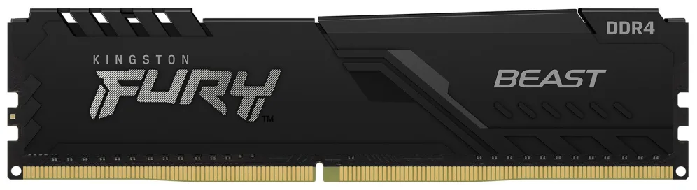 Memoria ram ddr4 16gb kingston - 3200mhz - pc4 - 25600 - fury beast - negro - 1.2v