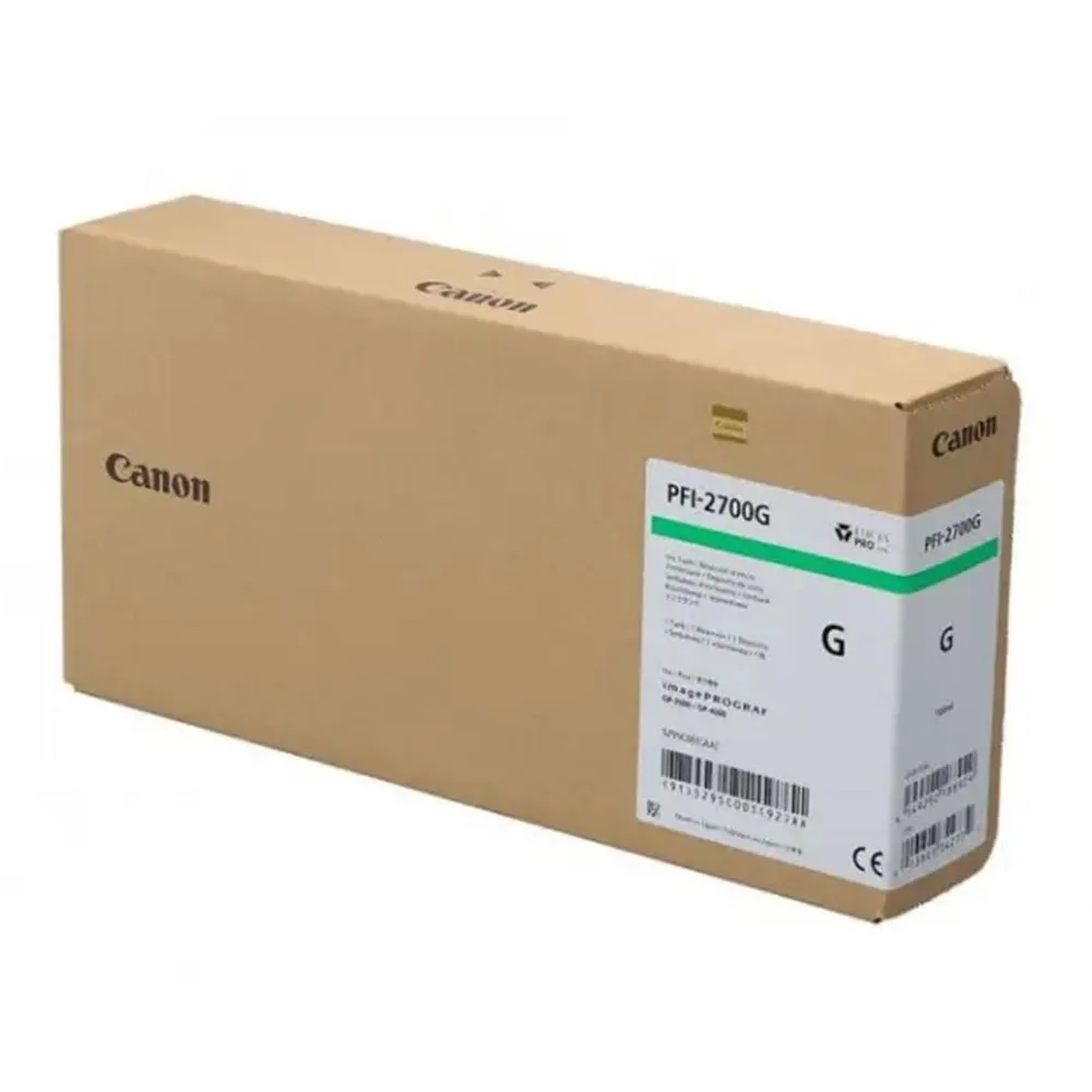 Cartucho tinta gran formato canon pfi - 2700 verde