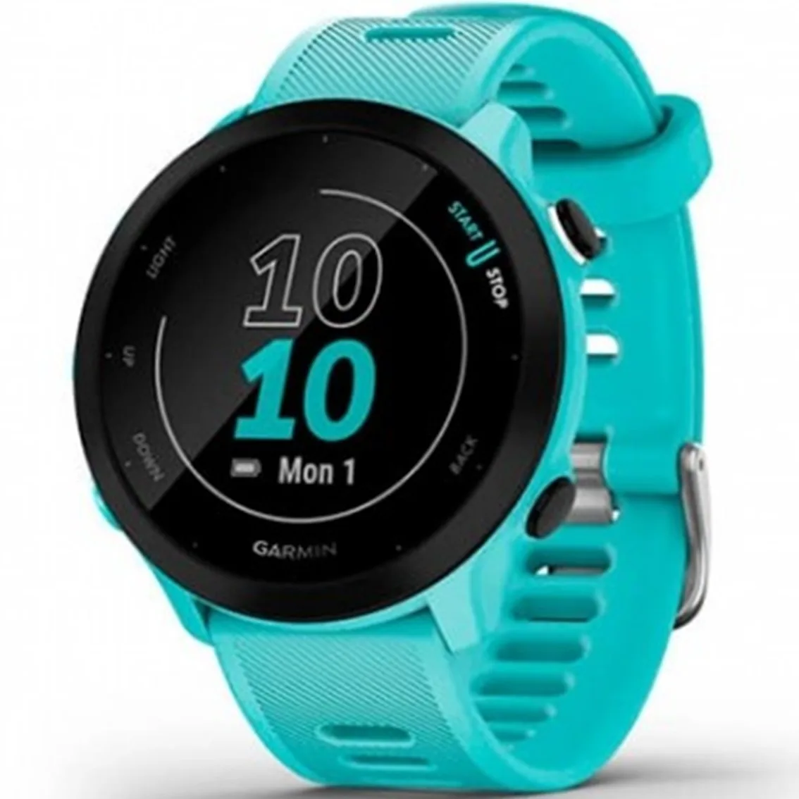 Reloj smartwatch garmin forerunner 55 bluetooth gps 42mm mip turquesa resistencia agua 5atm pulsómetro sueño