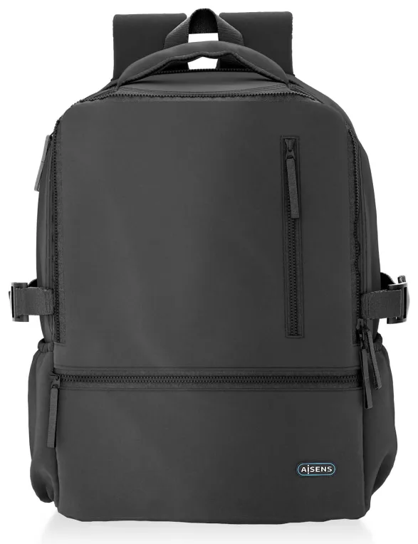 Mochila Aisens ASBG-BP086-BK para Portátiles hasta 15.6"/ Impermeable/ Negro