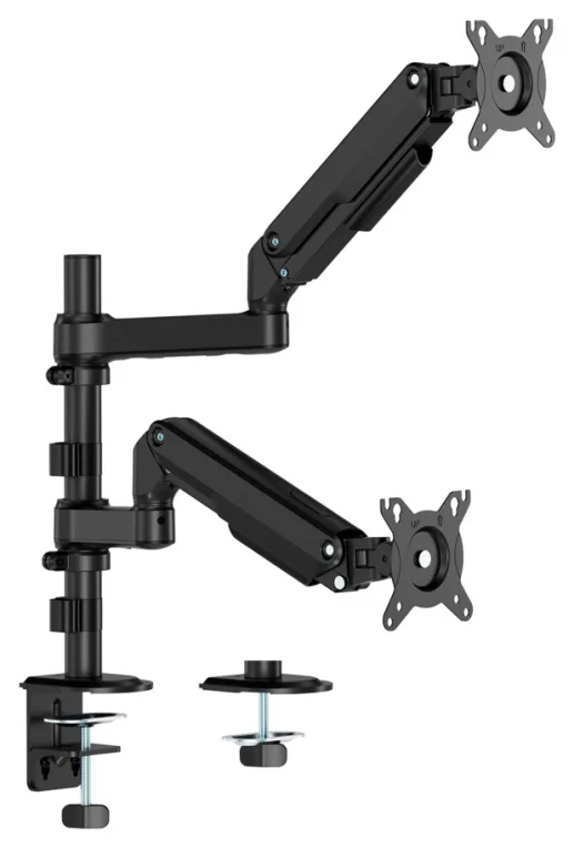 Soporte de Mesa con Contrapeso para 2 Monitores Aisens DT32TSR-453/ Giratorio/ Inclinable/ hasta 9kg