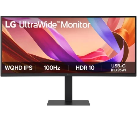 Monitor Profesional Ultrapanorámico Curvo LG UltraWide 34U650A-B 34"/ WQHD/ Multimedia/ Regulable en altura/ Negro
