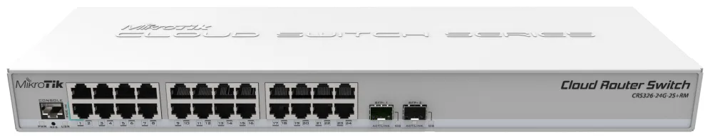 Mikrotik CRS326-24G-2S+RM switch Gestionado L2 Gigabit Ethernet (10/100/1000) Gris