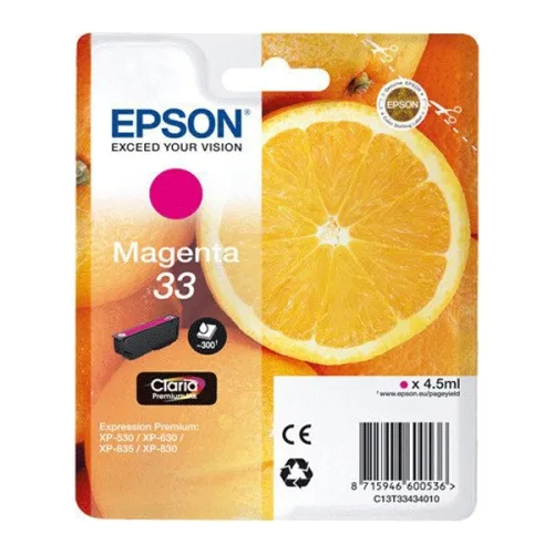 Cartucho tinta epson t334340 magenta xp350*xp630 - xp635 - xp830 - naranja