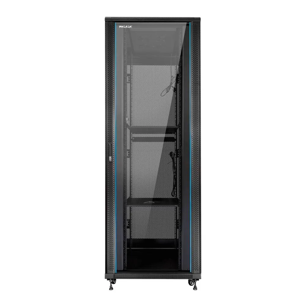 Armario rack de suelo 19 pulgadas phasak pro 47u negro 800x1000 montado pho 8147