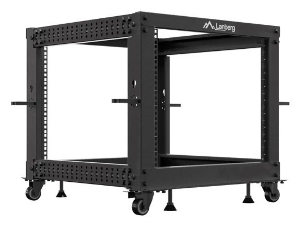 Armario lanberg abierto rack 19 pulgadas 9u - 600x600 negro