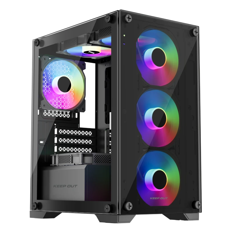 Keep Out Caja M-Atx XC-201 Usb 3.0 Black Glass