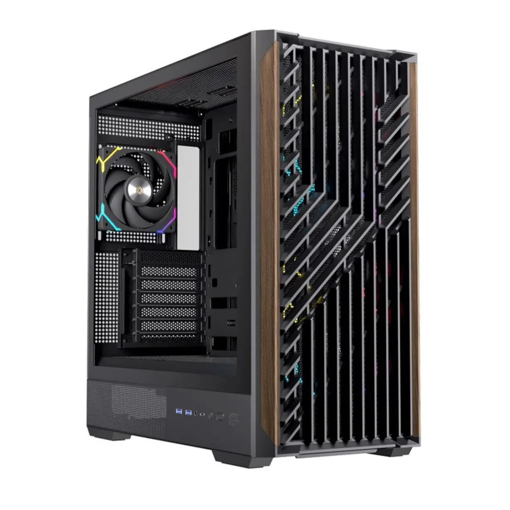 Caja ordenador gaming einarex p800 atx rgb cristal templado negra
