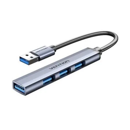 Hub USB 3.0 Vention CKOHB/ 4xUSB/ Gris