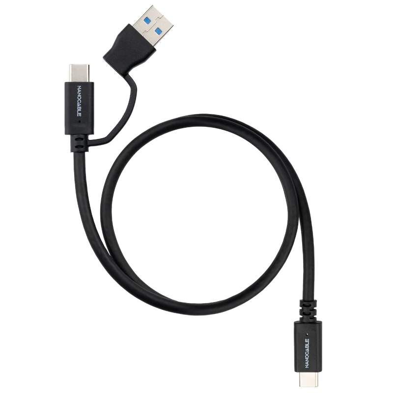 Nanocable Cable USB-C+USB-A-USB-C 3.2 GEN2 2 M