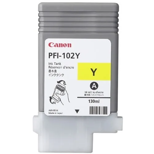 Cartucho canon pfi - 102 amarillo ipf500 - ipf510 - lp17 - ipf600 - ipf610 - ipf605 - lp24 - ipf650 - ipf655 - ipf700 - ipf710 - ipf720 - ipf750 - ipf750 - ipf755 - ipf760