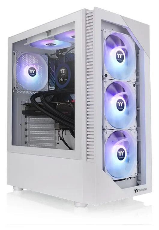 Caja ordenador gaming thermaltake view 200 tg snow atx 2 x usb 3.0 3 x 120mm argb
