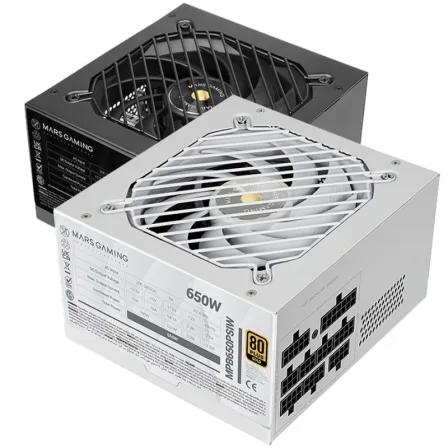 Fuente alimentacion mars gaming mpb650psi atx 650w blanca