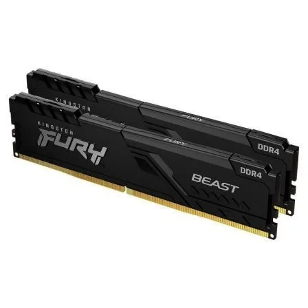 Memoria ram ddr4 32gb 2x16gb kingston - 3200mhz - pc4 - 25600 - fury beast - negro