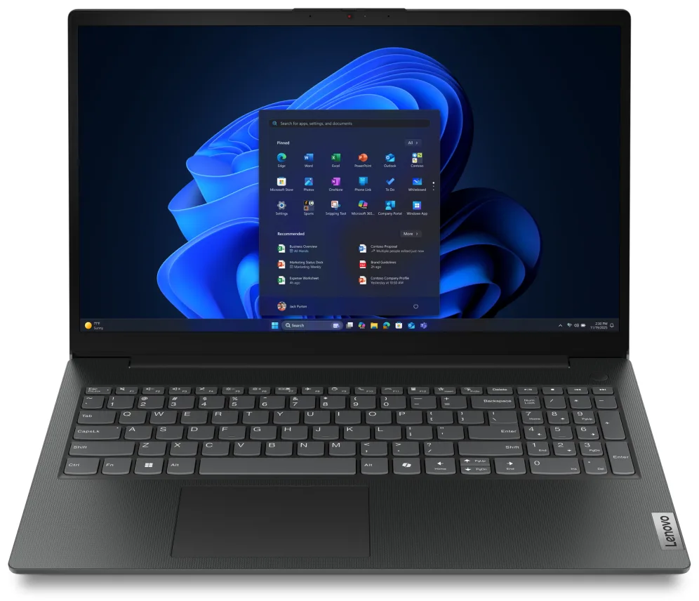 Lenovo V15 G6 ITN Intel® N N100 Portátil 39,6 cm (15.6") Full HD 8 GB DDR5-SDRAM 256 GB SSD Wi-Fi 6 (802.11ax) Español Negro