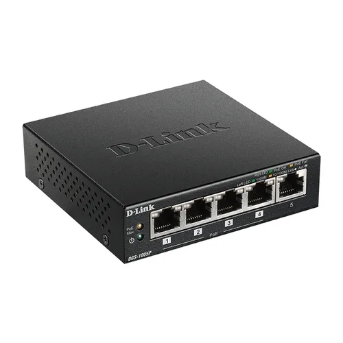 Switch D-Link DGS-1005P 5 Puertos/ RJ-45 10/100/1000 PoE