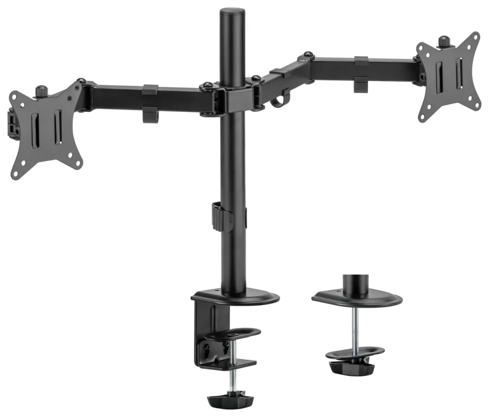 Soporte de Mesa para 2 Monitores o TV Aisens DT32TSR-149/ Giratorio/ Inclinable/ hasta 9kg