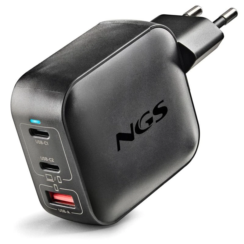 NGS CARGADOR GAN PARED ULTRARAPIDO 100W 3 P