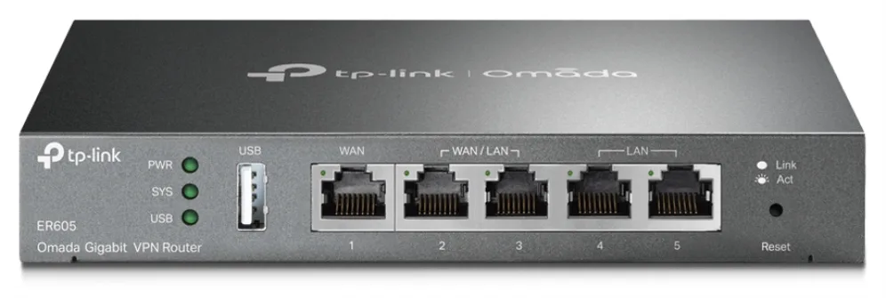 Router vpn tp - link er605 1p wan giga + 2p lan giga + 2p wan - lan giga usb 2.0