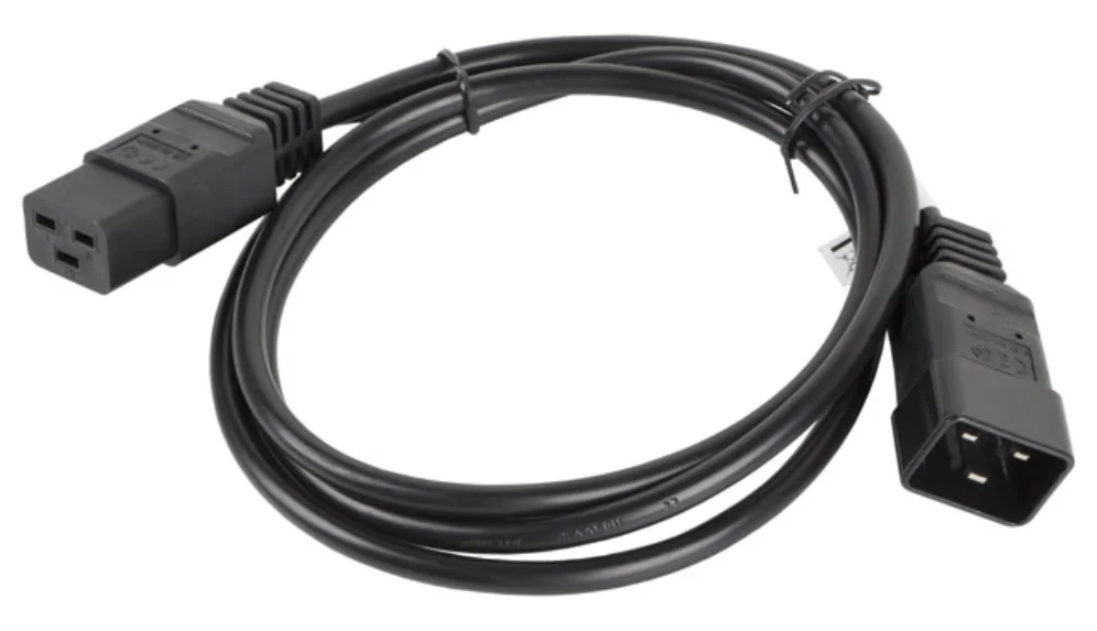 Lanberg CA-C19E-10CC-0018-BK cable de transmisión Negro 1,8 m C19 acoplador C20 acoplador