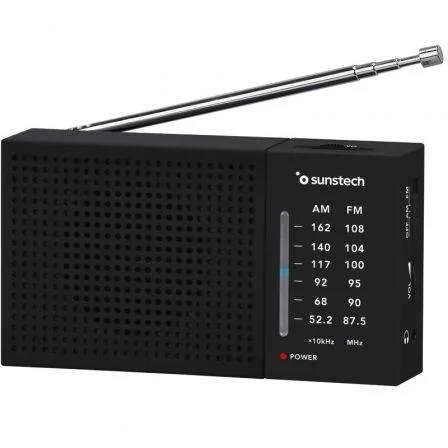 Radio Portátil Sunstech RPS412/ a Pilas/ Negra