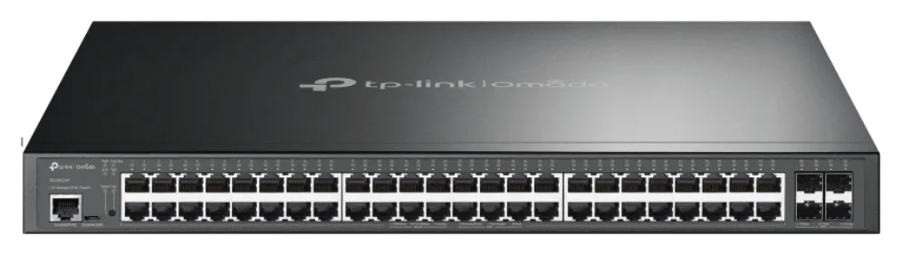TP-Link Omada SG3452XP switch Gestionado L2+ Gigabit Ethernet (10/100/1000) Energía sobre Ethernet (PoE) 1U Negro