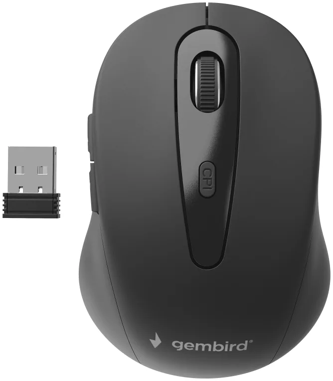 Gembird MUSW-6B-01 ratón Oficina mano derecha RF inalámbrico Óptico 1600 DPI