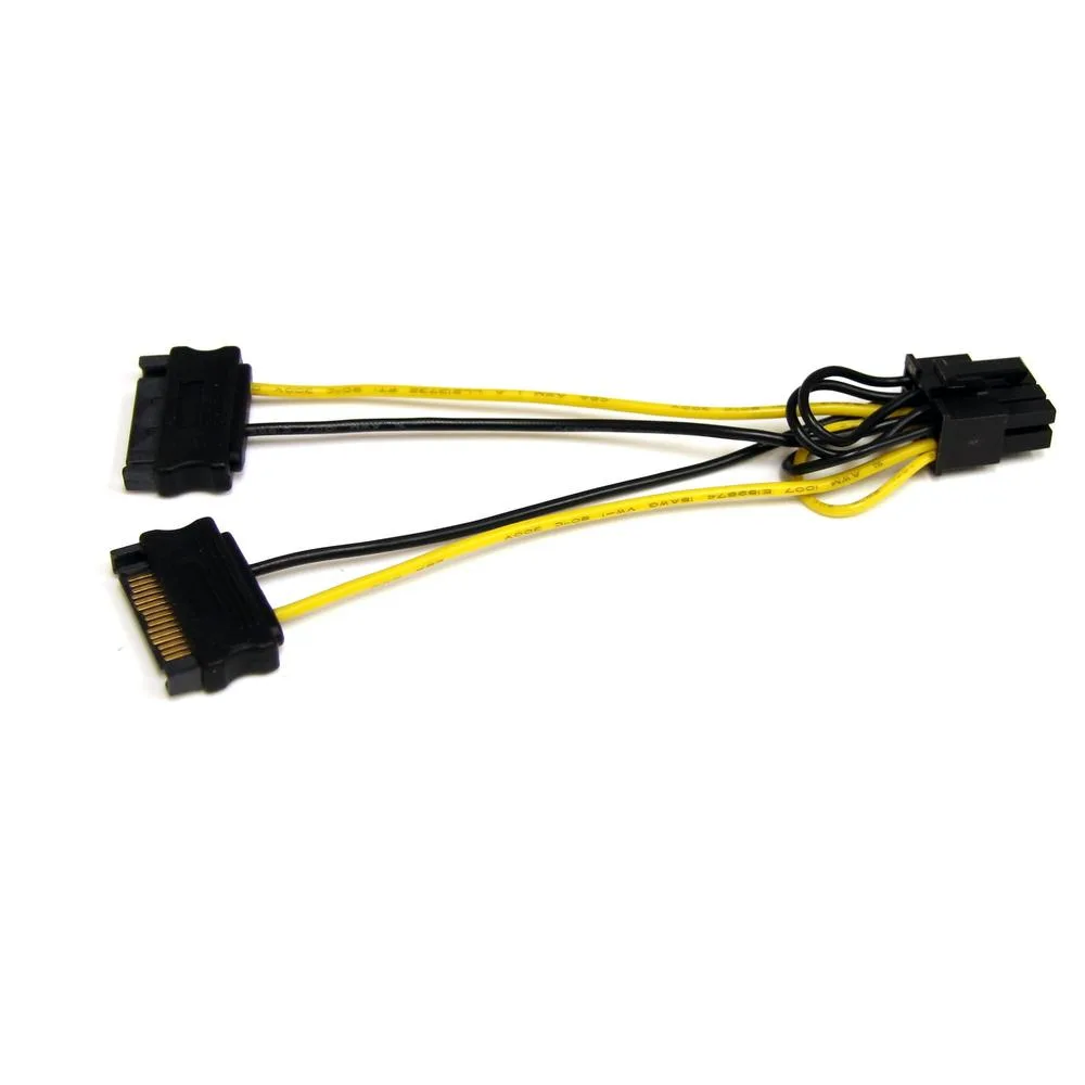 Cable 2x sata a pci express 8 pines startech 0.15m