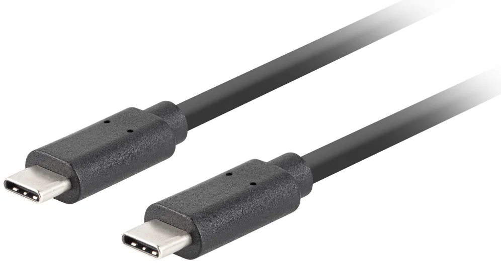 Cable usb tipo c lanberg 3.1 - macho - macho - 10gb - s - pd 100w - 1m - negro