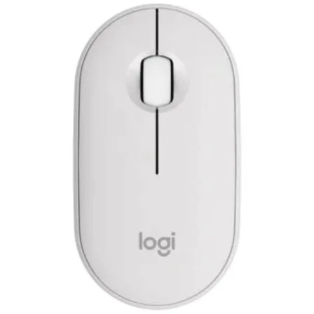 Raton inalambrico logitech pebble mouse 2 m350s blanco bluetooth