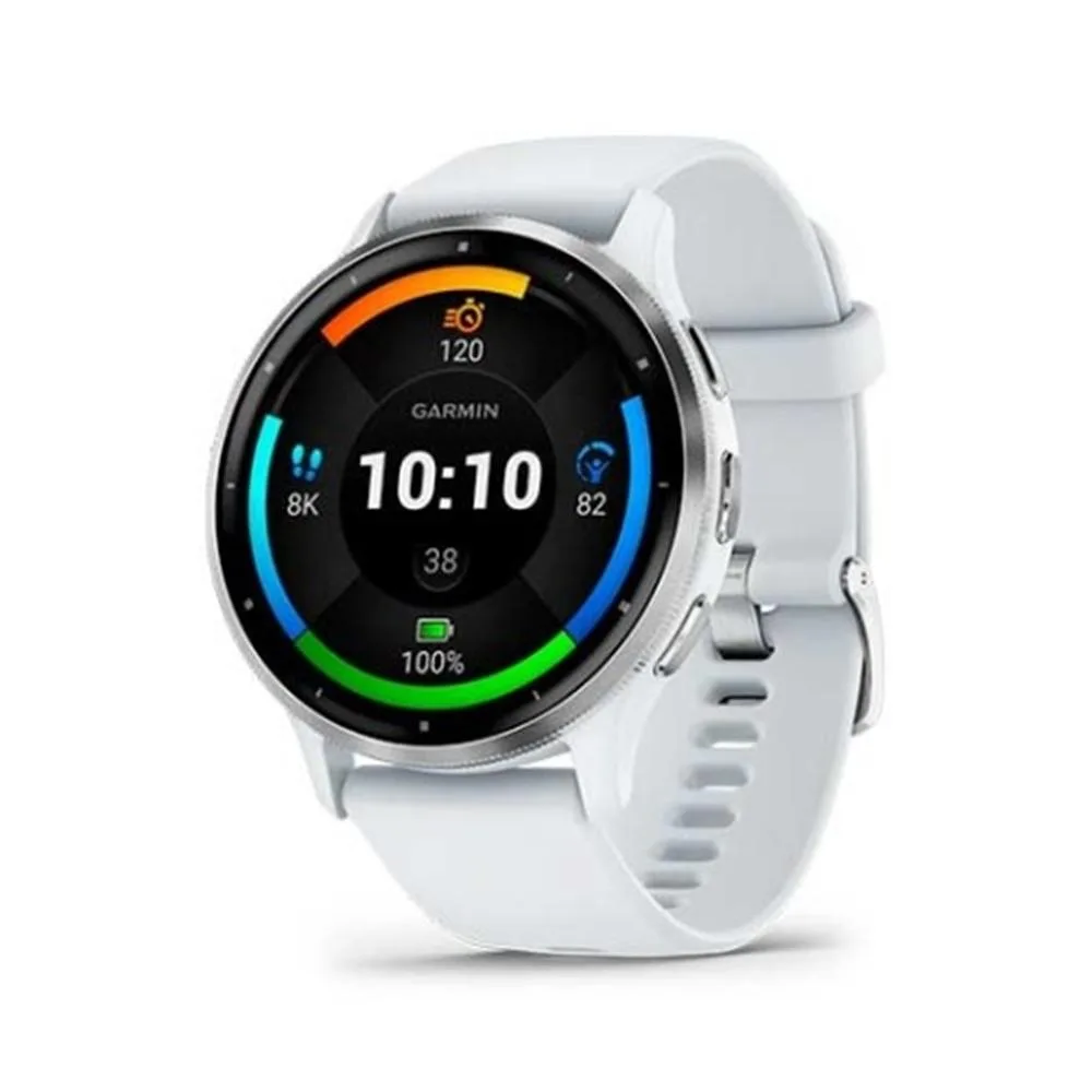 Garmin venu 3 - smartwatch premium con gps - amoled - funciónes avanzadas de salud y forma física - más de 30 aplicaciónes deportivas - 14 días de autónomía - blanco