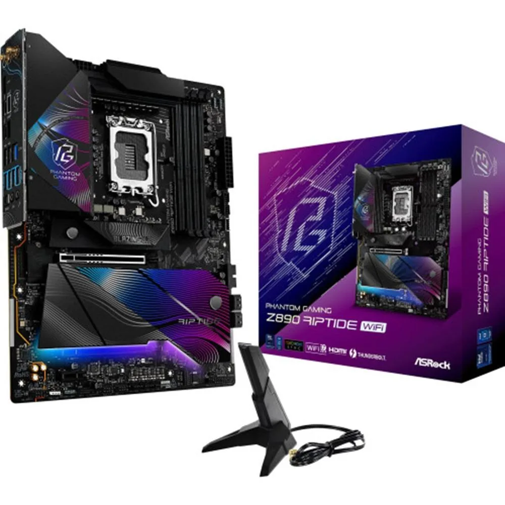Placa asrock z890 riptide wifi lga 1851 atx - 4x ddr5