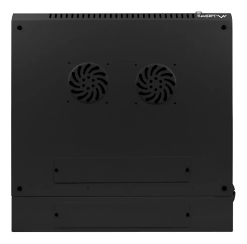 Armario lanberg mural doble seccion rack 19 pulgadas 9u - 600x600 negro