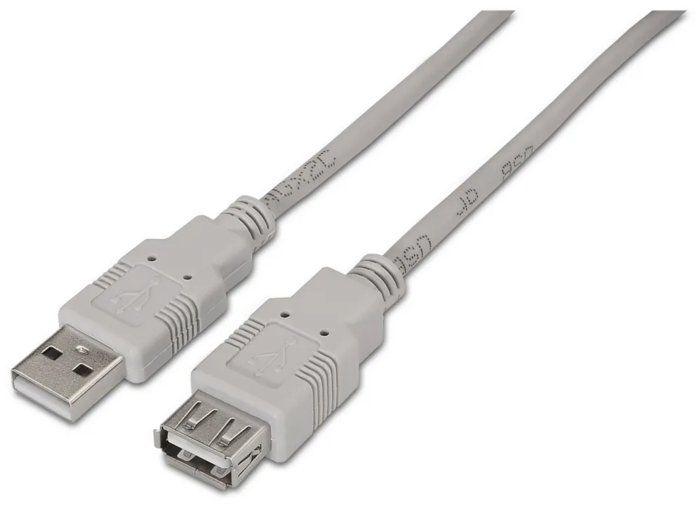 Cable Alargador USB 2.0 Aisens A101-0014/ USB Macho - USB Hembra/ Hasta 2.5W/ 60Mbps/ 3m/ Beige