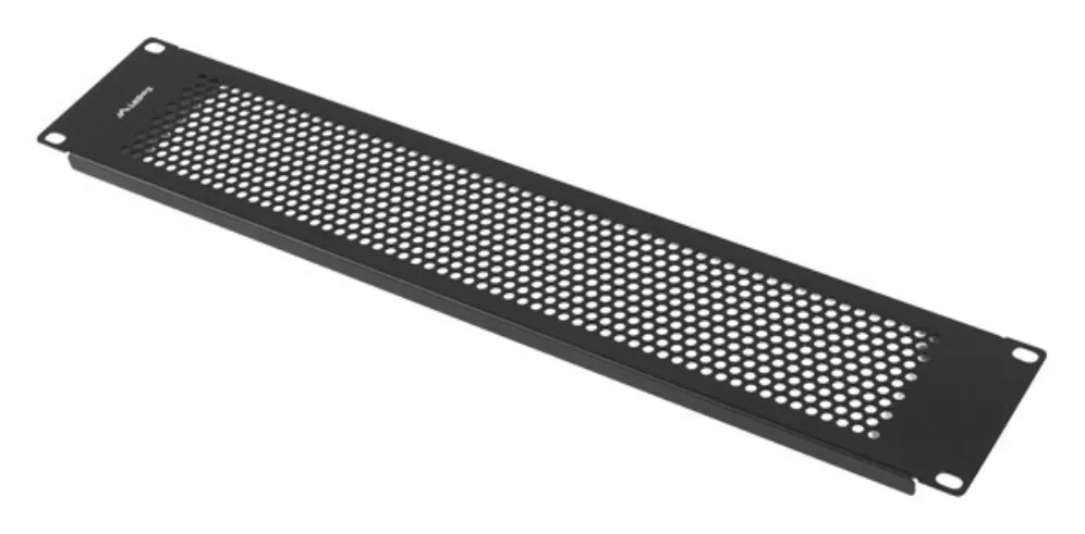 Panel ciego lanberg 2u 19 pulgadas perforado negro