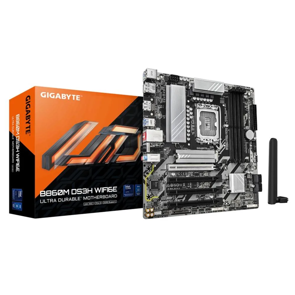 Placa Base Gigabyte B860M DS3H WIFI6E Socket 1851/ DDR5/ PCIe 5.0/ Micro ATX