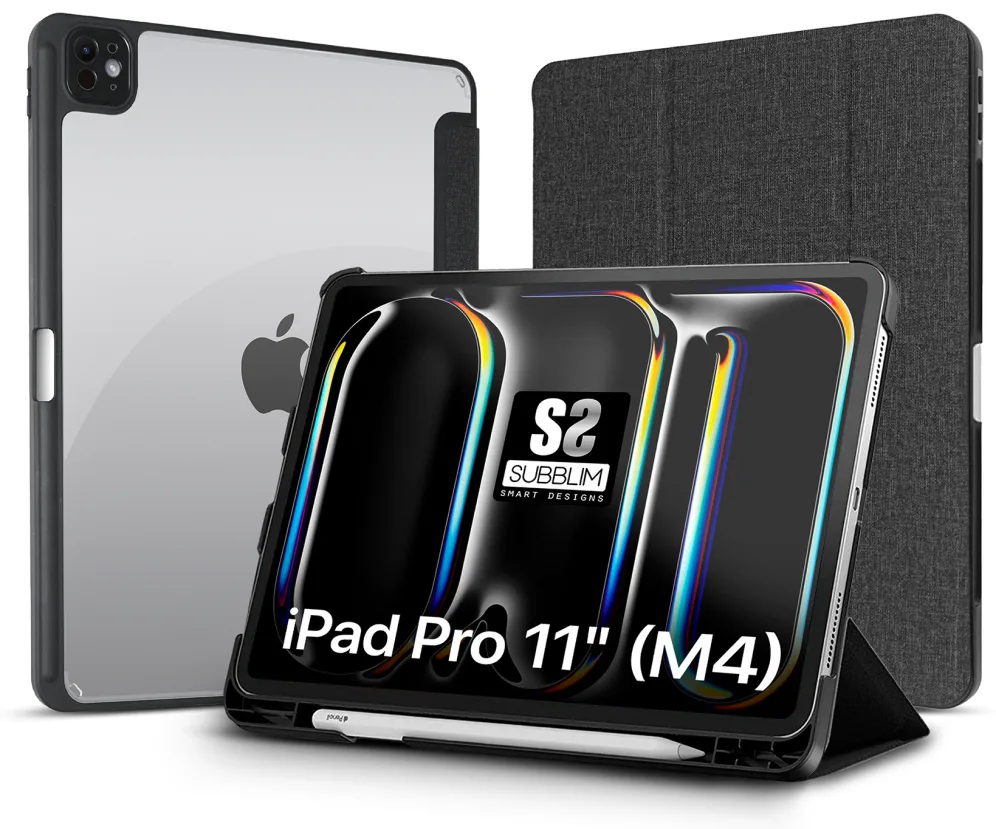 Funda subblim clear shock case para ipad pro 11 pulgadas 2024 negro