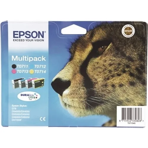 Multipack tinta epson c13t07154012 stylus d78 - 92 - 120 - dx40x0 - 44x0 - 50x0 - 60x0 - 74x0 - guepardo